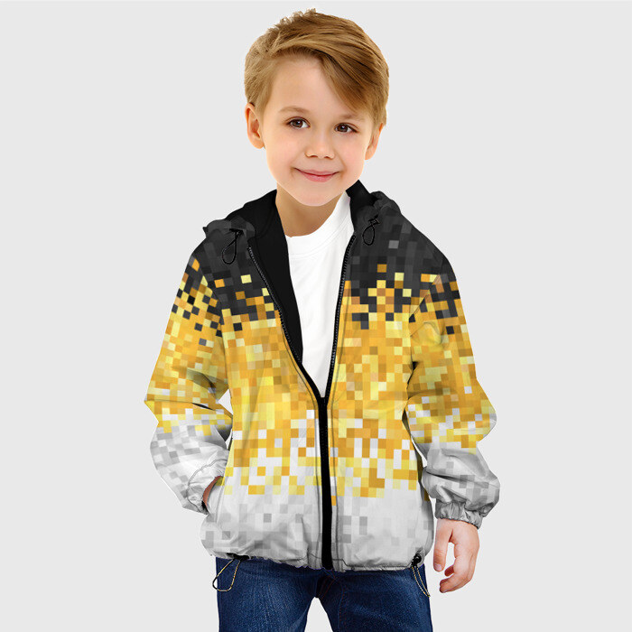 Детская куртка 3D 1858 Имперский флаг пикселами фото