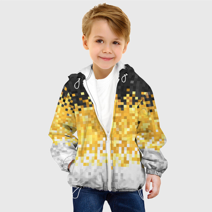 Детская куртка 3D 1858 Имперский флаг пикселами фото