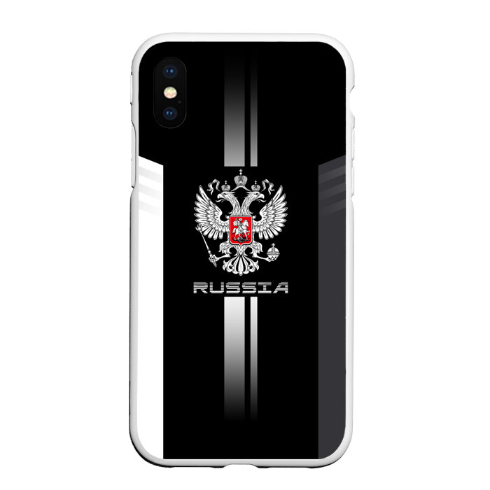 Чехол для iPhone XS Max матовый Russia фото
