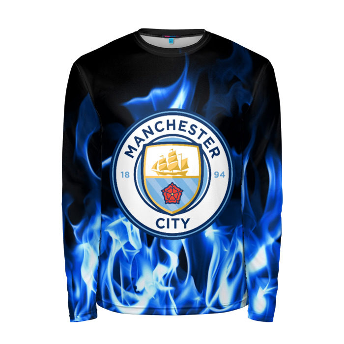 Мужской лонгслив 3D MANCHESTER CITY фото