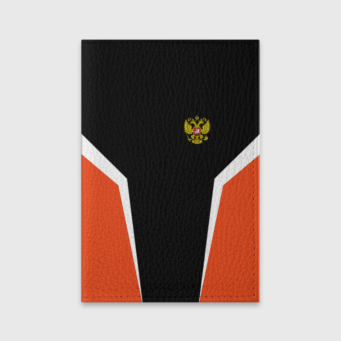 Обложка для паспорта матовая кожа Russia фото
