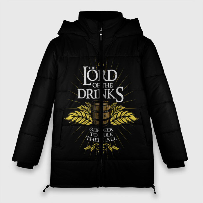 Женская зимняя куртка 3D Lord of Drinks фото
