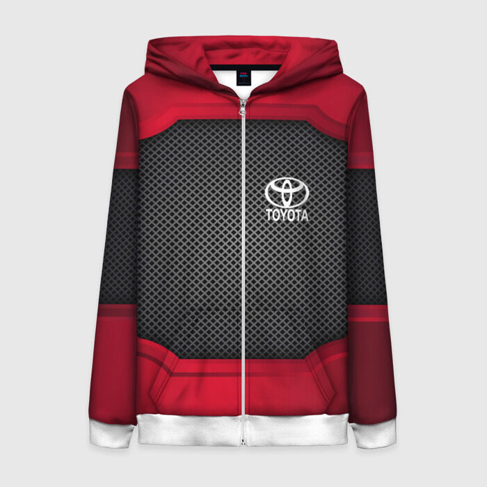 Женская толстовка 3D на молнии TOYOTA SPORT фото