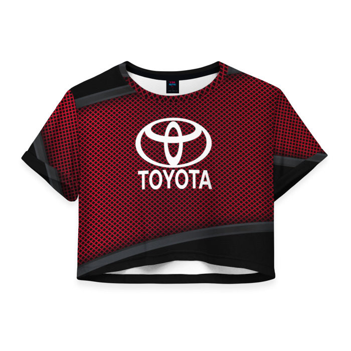 Женская футболка 3D укороченная TOYOTA SPORT фото