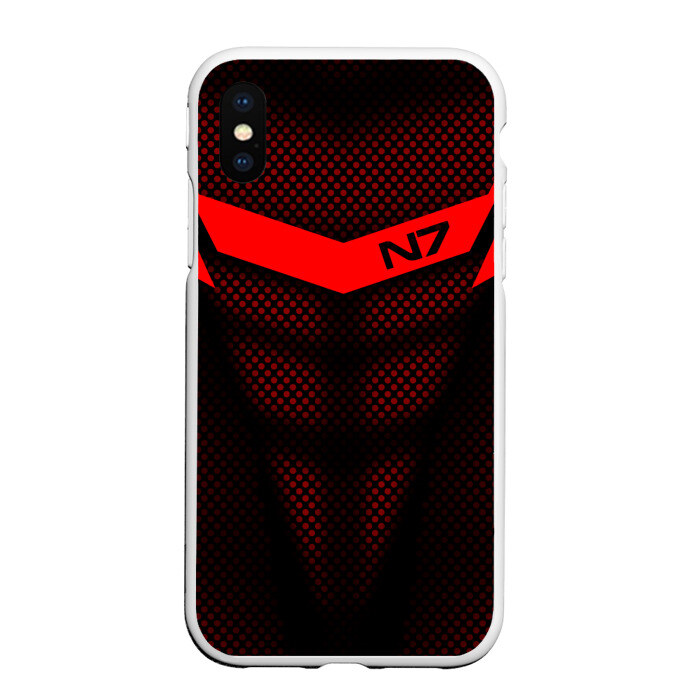 Чехол для iPhone XS Max матовый Mass Effect N7 фото