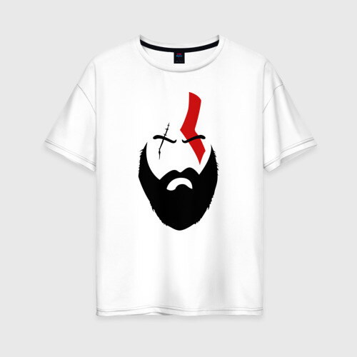 Женская футболка хлопок Oversize God of War - Kratos фото