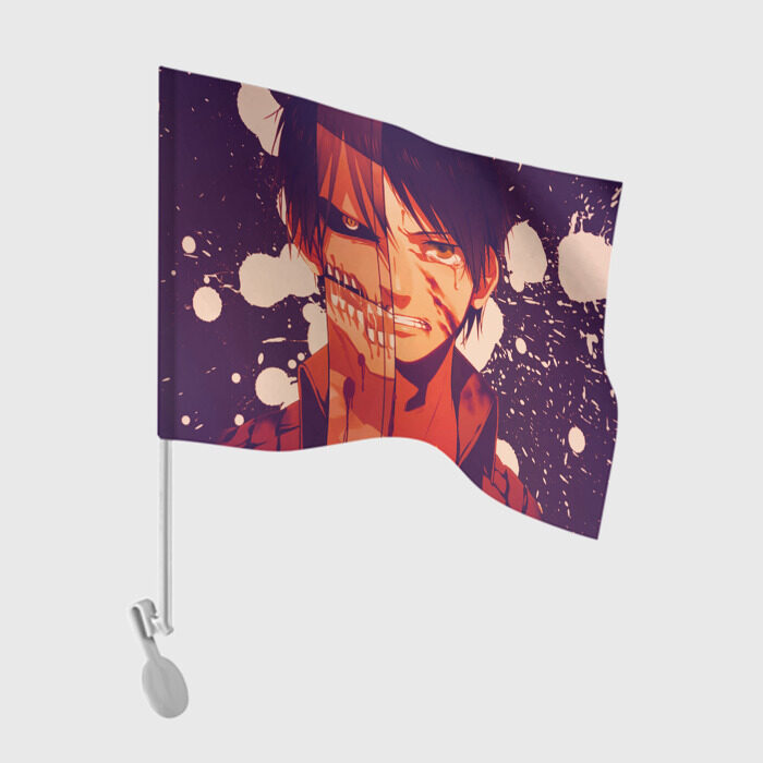 Флаг для автомобиля атака титанов фото