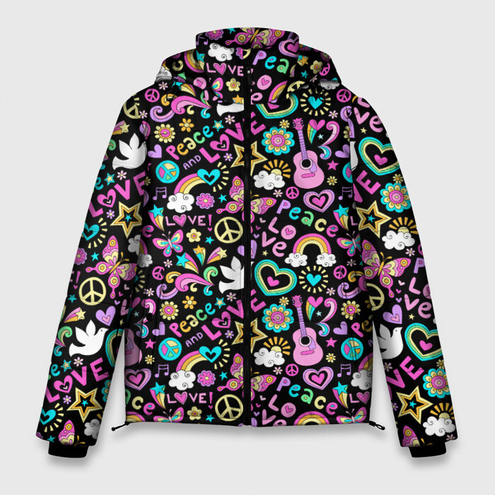 Мужская зимняя куртка 3D Peace&Love фото