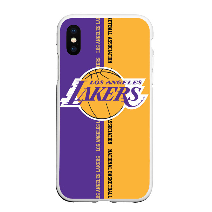Чехол для iPhone XS Max матовый Los angeles lakers NBA фото
