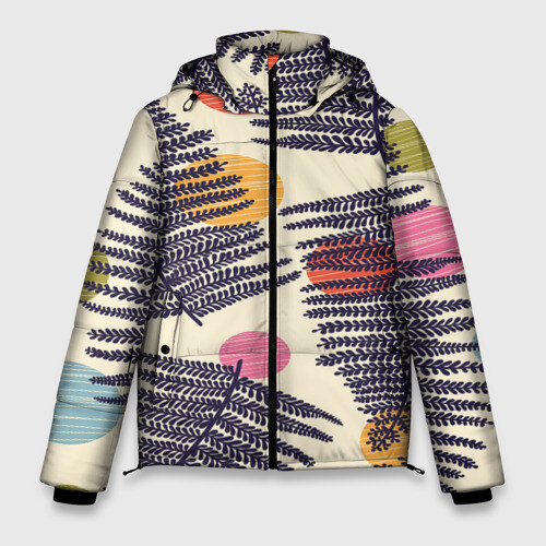 Мужская зимняя куртка 3D Тропики паттерн фото