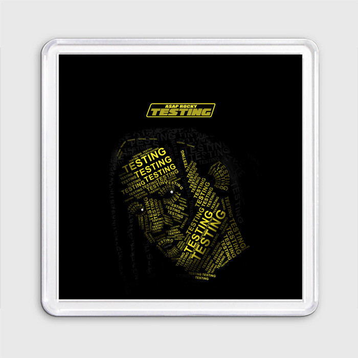 Магнит 55*55 Asap Rocky Testing фото