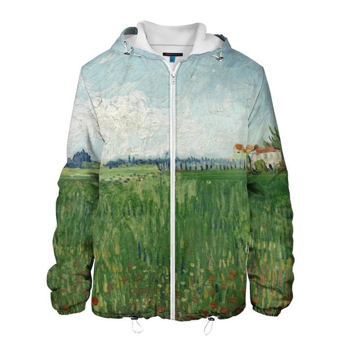 Мужская куртка 3D Ван Гог. Сельские Дома фото