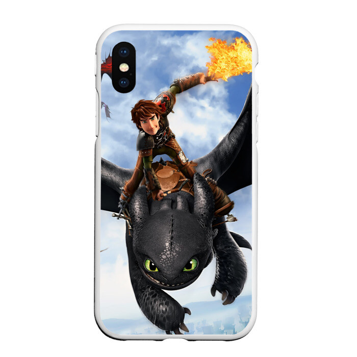 Чехол для iPhone XS Max матовый как приручить дракона фото