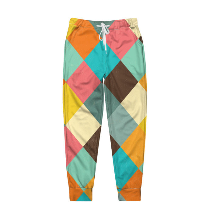 Мужские брюки 3D Ромбики фото