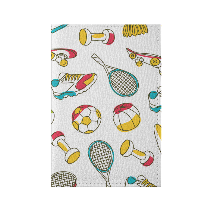 Обложка для паспорта матовая кожа Спорт фото