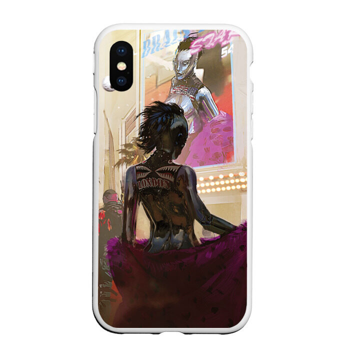 Чехол для iPhone XS Max матовый Lady Cyberpunk 2077 фото