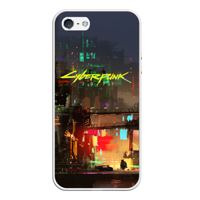 Чехол для iPhone 5/5S матовый Cyber Punk 2077 фото