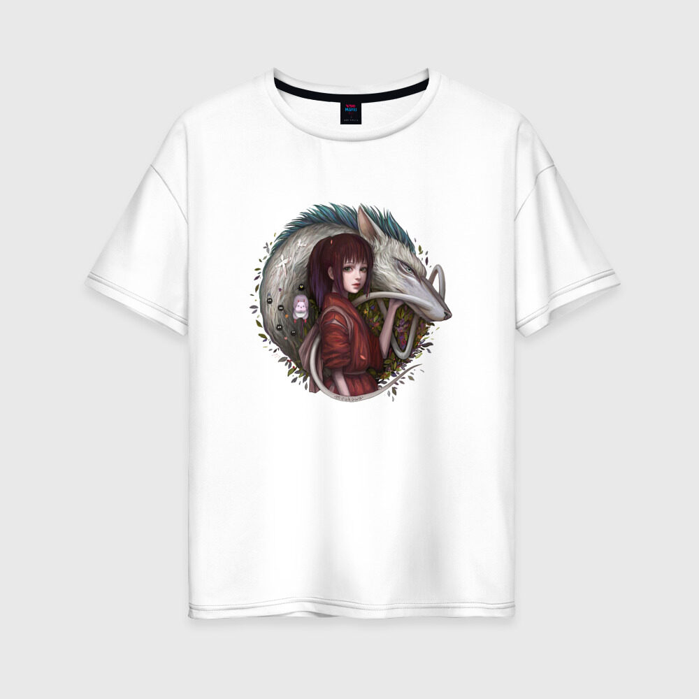 Женская футболка хлопок Oversize Унесённые призраками фото