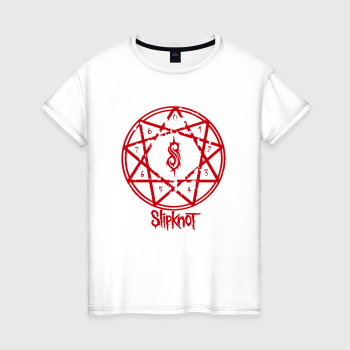 Женская футболка хлопок Slipknot фото