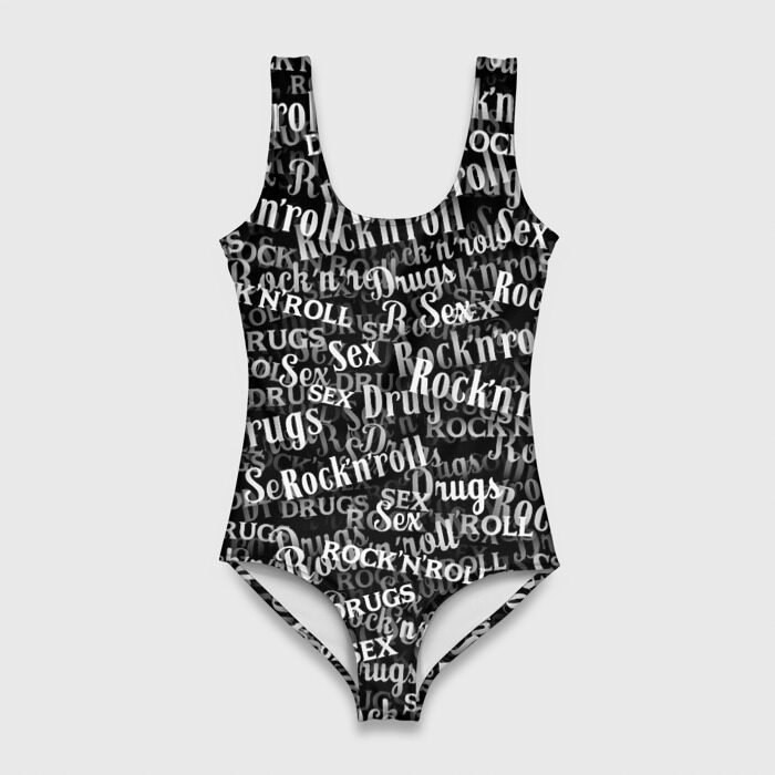 Купальник-боди 3D Sex, Drugs & Rock`n`Roll фото