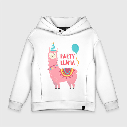 Детское худи Oversize хлопок Лама фото