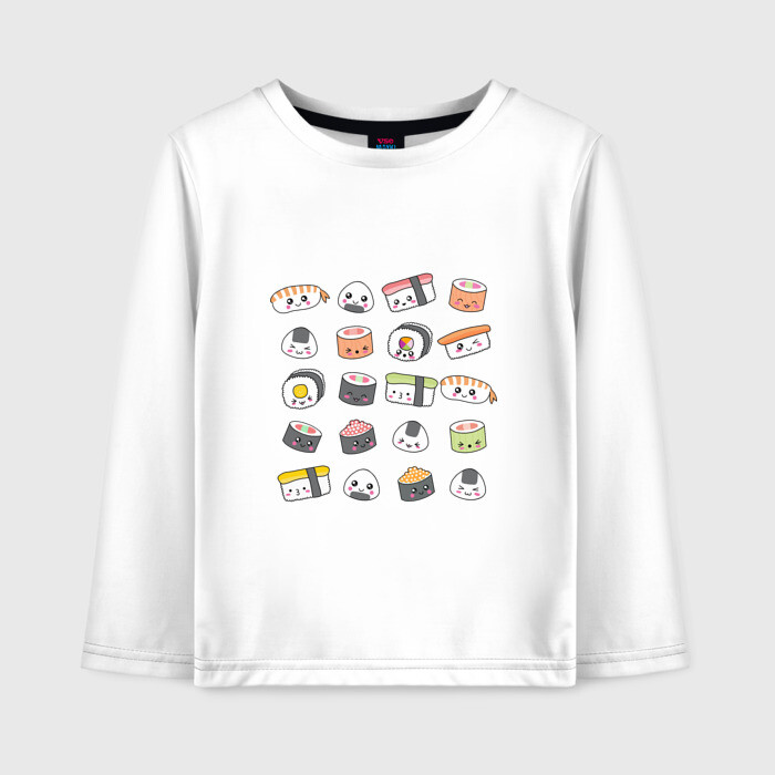 Детский лонгслив хлопок Sushi фото