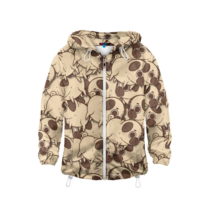 Детская ветровка 3D мопс фото