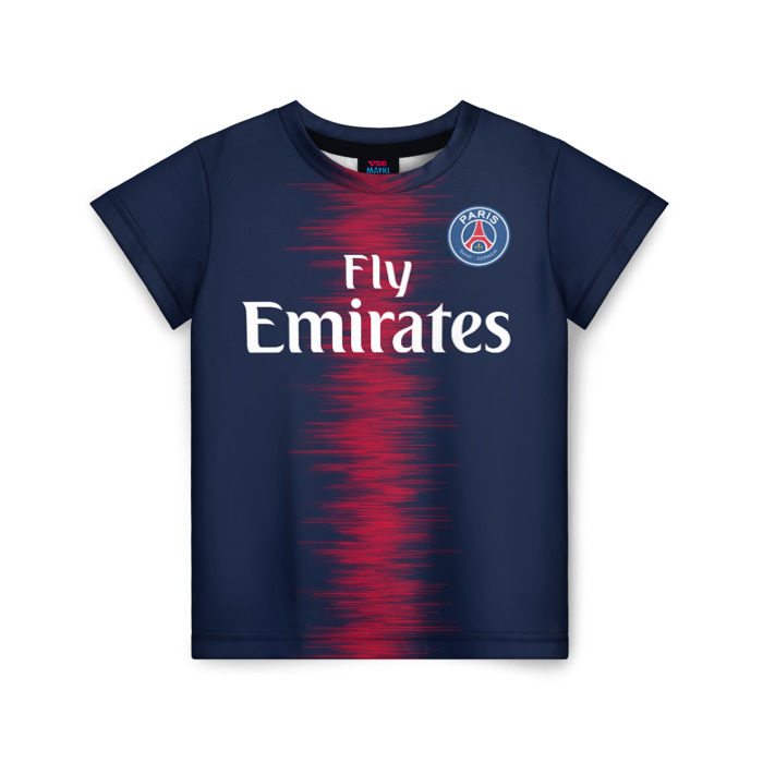 Детская футболка 3D Мбаппе ПСЖ 18-19 фото