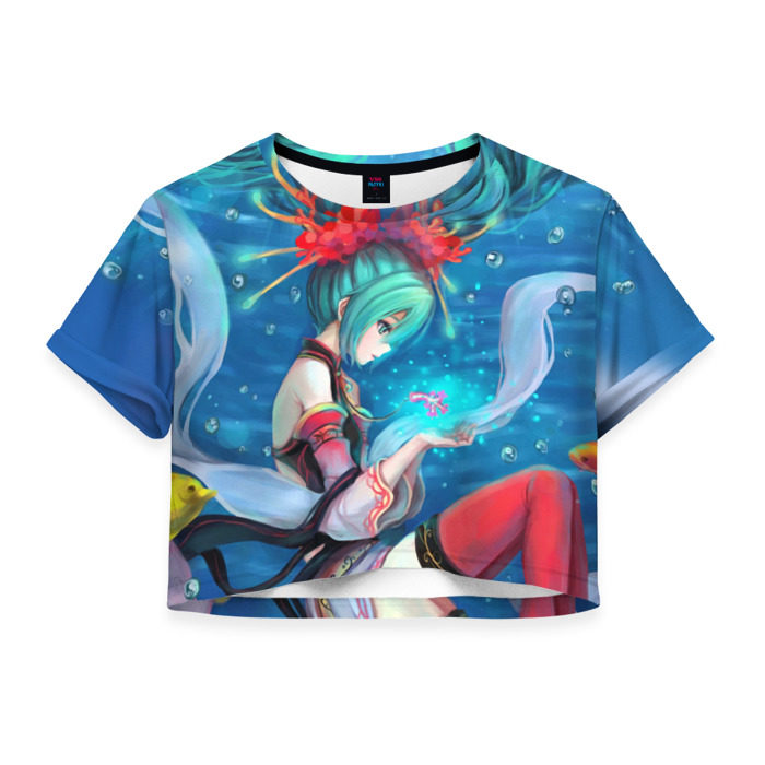 Женская футболка Cropp-top Певице Hatsune Miku фото