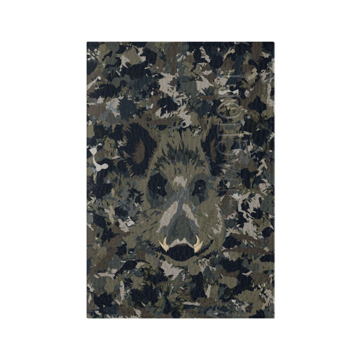 Обложка для паспорта матовая кожа Камуфляж с кабаном фото