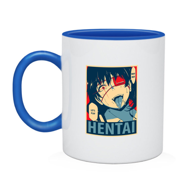 Кружка двухцветная HENTAI LET`S PLAY фото