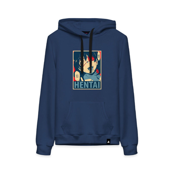 Женская толстовка хлопок HENTAI LET`S PLAY фото