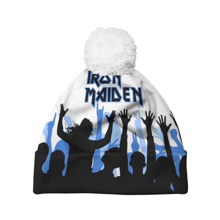 Шапка 3D c помпоном IRON MAIDEN фото