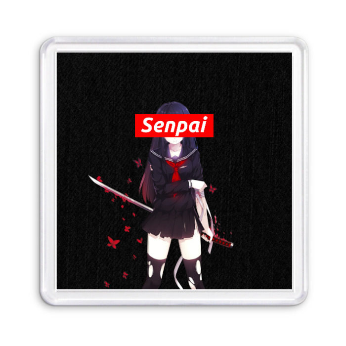 Магнит 55*55 СЕНПАЙ - SENPAI фото
