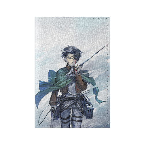 Обложка для паспорта матовая кожа Attack on titan фото