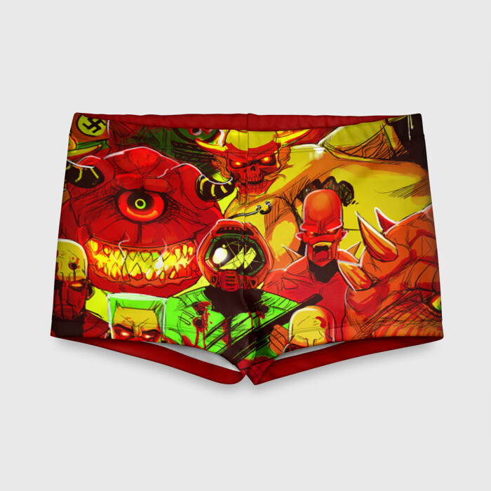 Детские купальные плавки 3D DOOM фото