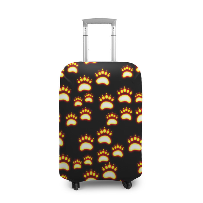 Чехол для чемодана 3D Сила удара медведя фото