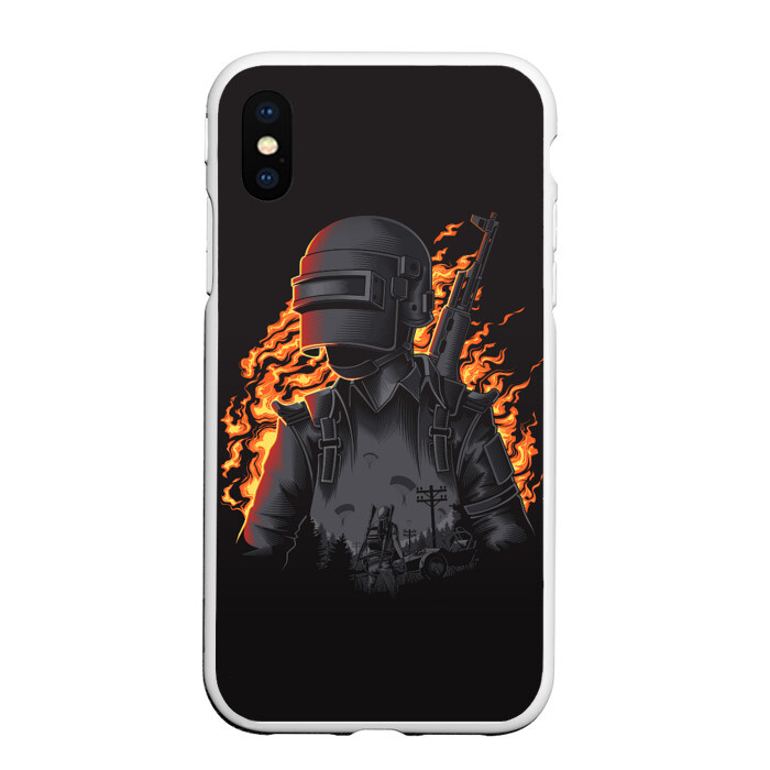 Чехол для iPhone XS Max матовый PUBG фото