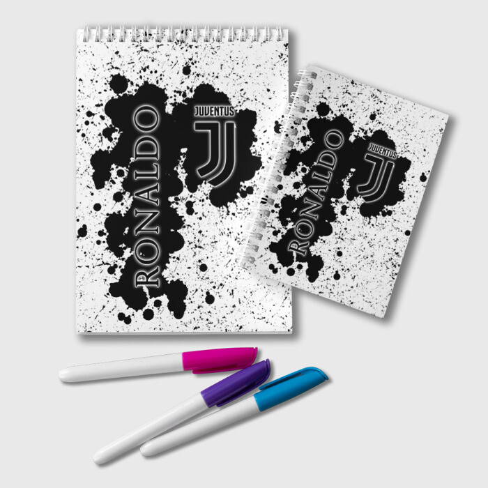 Блокнот Ronaldo white and black фото