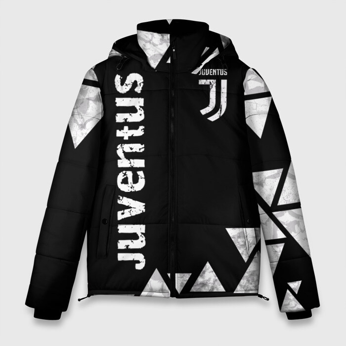 Мужская зимняя куртка 3D Juventus Black and White фото