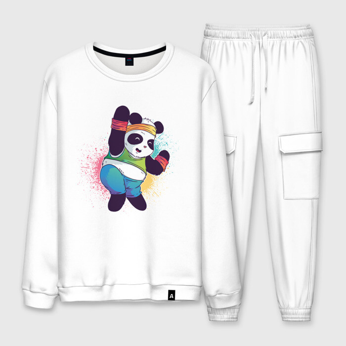 Мужской костюм хлопок Панда Зумба фото