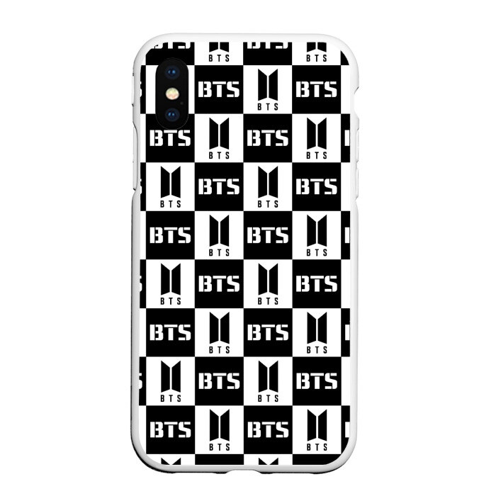 Чехол для iPhone XS Max матовый BTS PATTERN фото