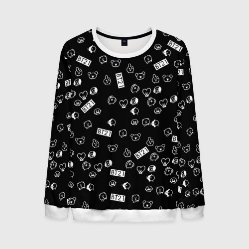 Мужской свитшот 3D BTS BT21 STICKERS фото
