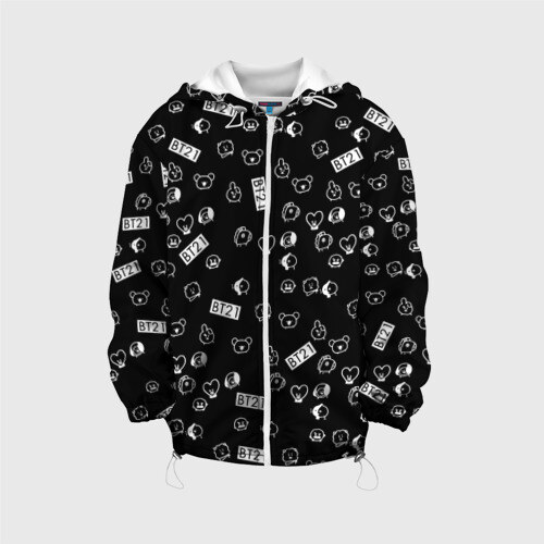 Детская куртка 3D BTS BT21 STICKERS фото