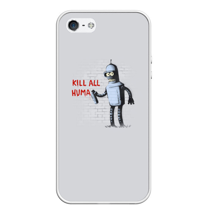 Чехол для iPhone 5/5S матовый Bender - Kill all human фото