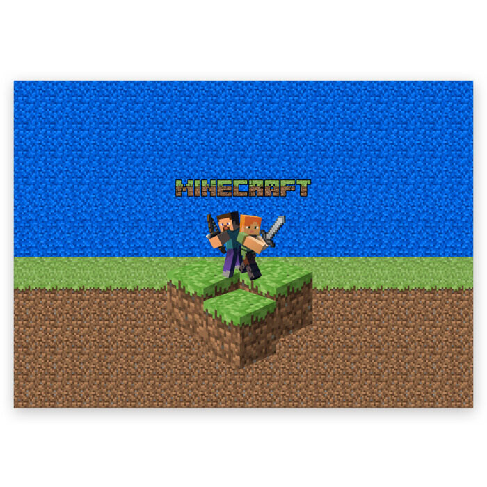 Поздравительная открытка MINECRAFT фото