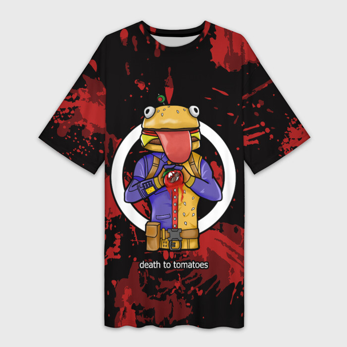 Платье-футболка 3D БУРГЕРМЕН FORTNITE фото