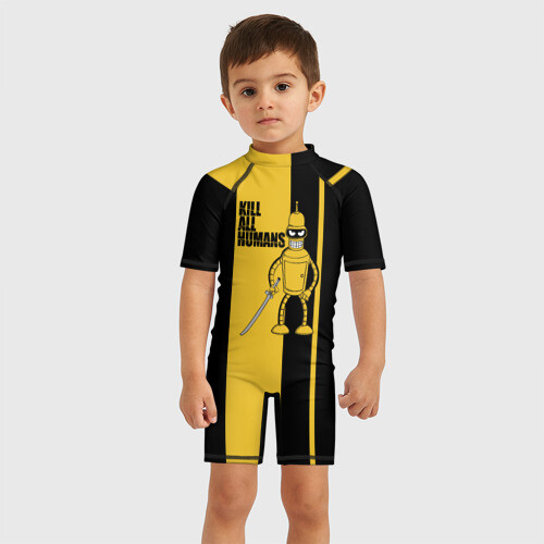 Детский купальный костюм 3D Kill All Humans фото