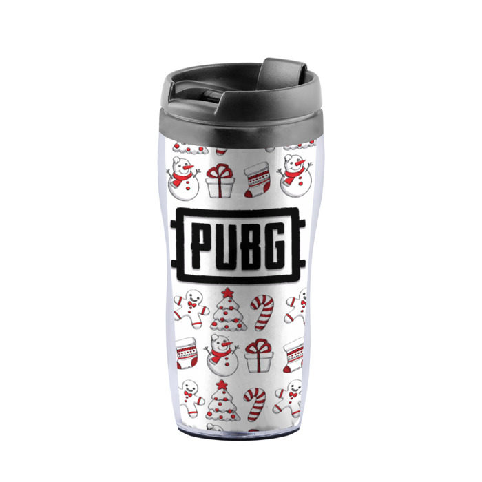 Термокружка-непроливайка Новогодний PUBG фото