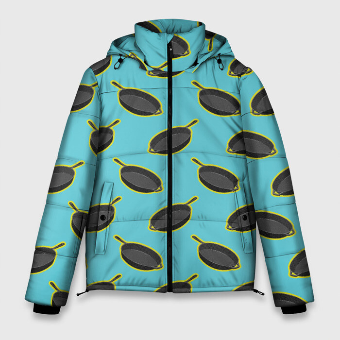 Мужская зимняя куртка 3D PUBG Сковородочки фото